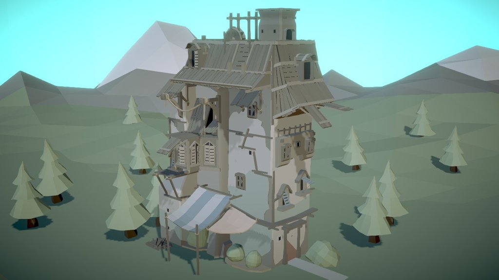 Ramshackle House 3d model