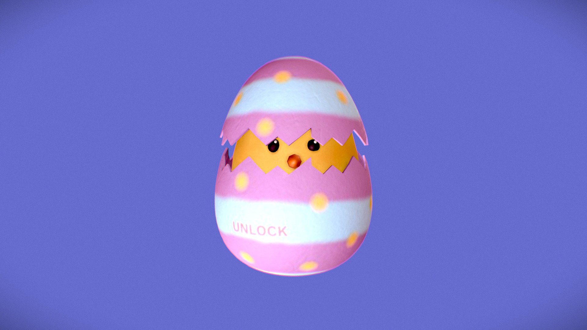 Chicken in Egg 3d model