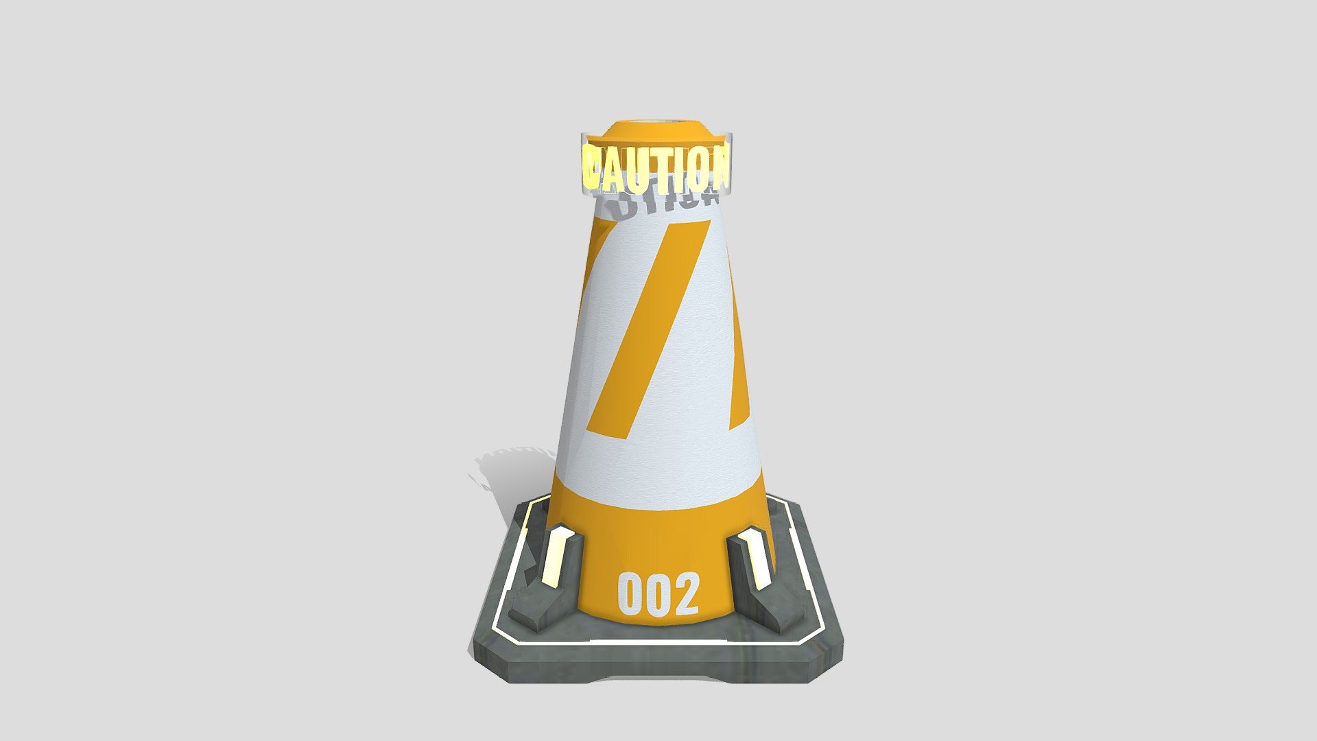 Sci- Fi Traffic Cone 002 3d model