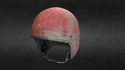 Old USSR Soviet Motorcycle Helmet Scan High Poly