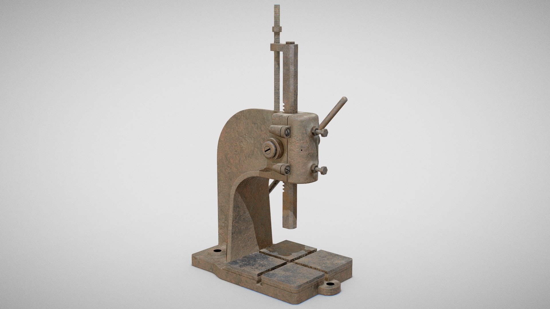 Precision Bench Press 01 (Rusty) 3d model