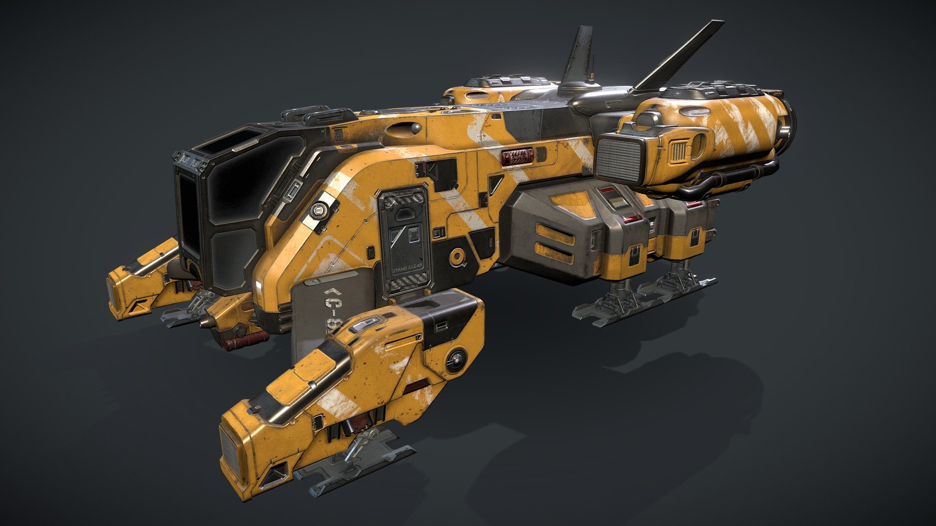 Dropship 3d model