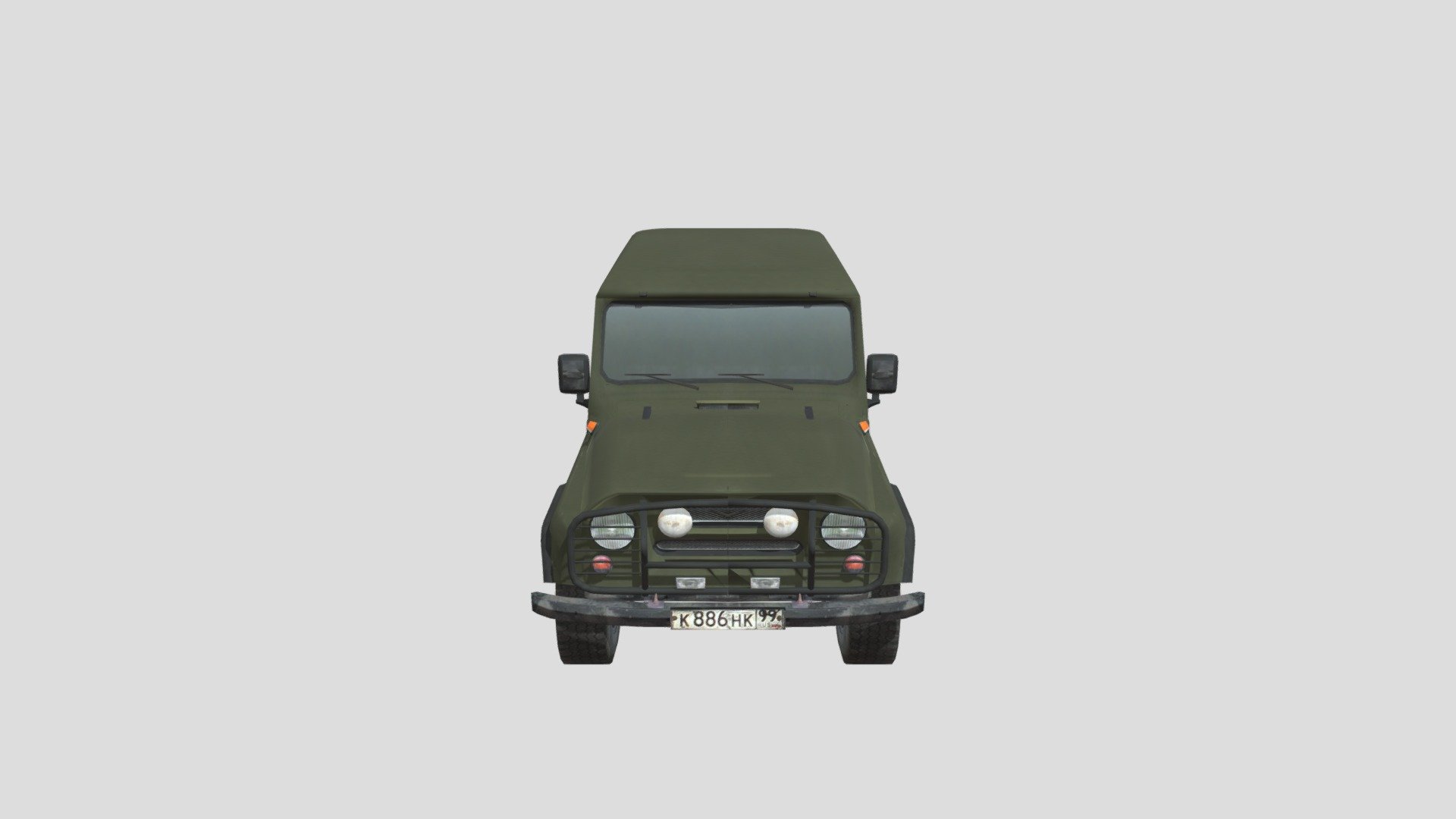 Uaz 469 (Low poly) 3d model