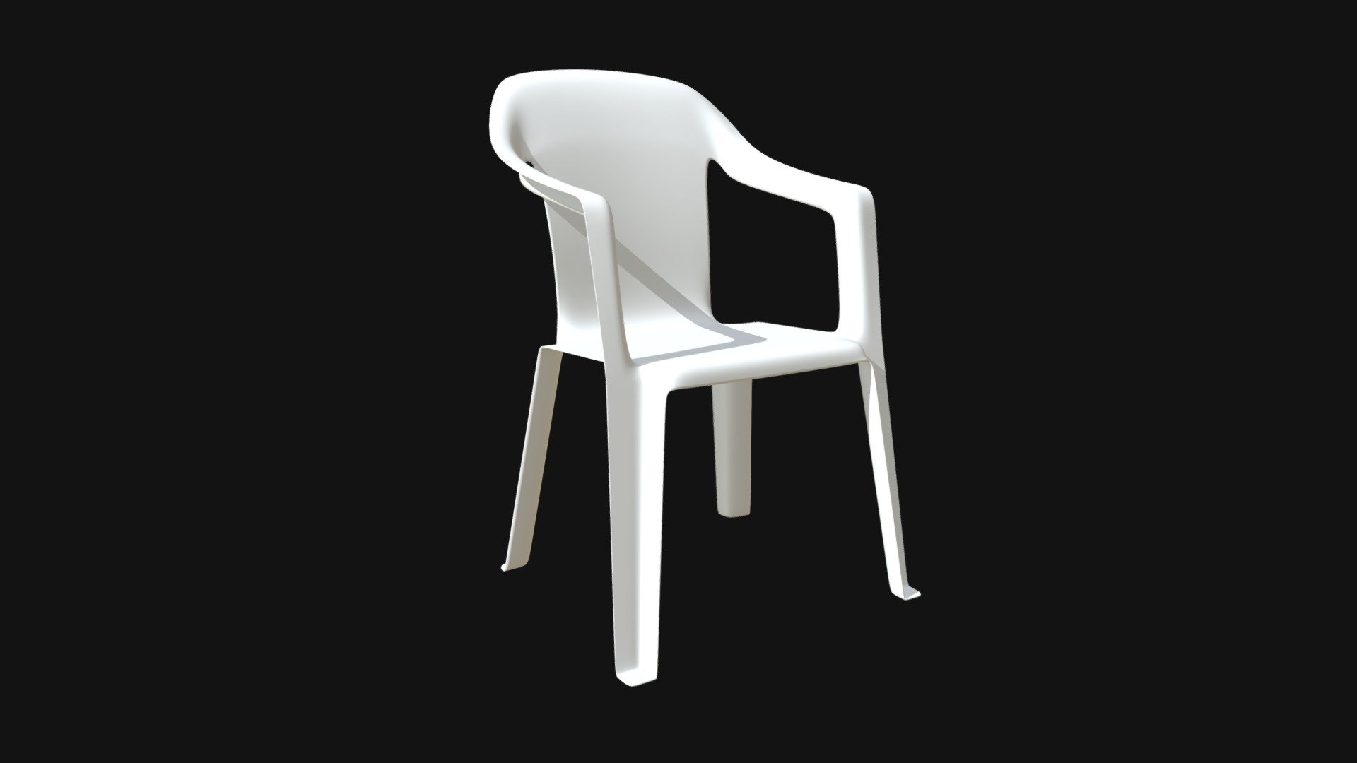 Plastic chair 1 3d model