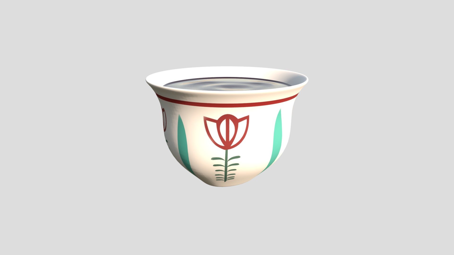 Ethiopian coffee cup 3d model