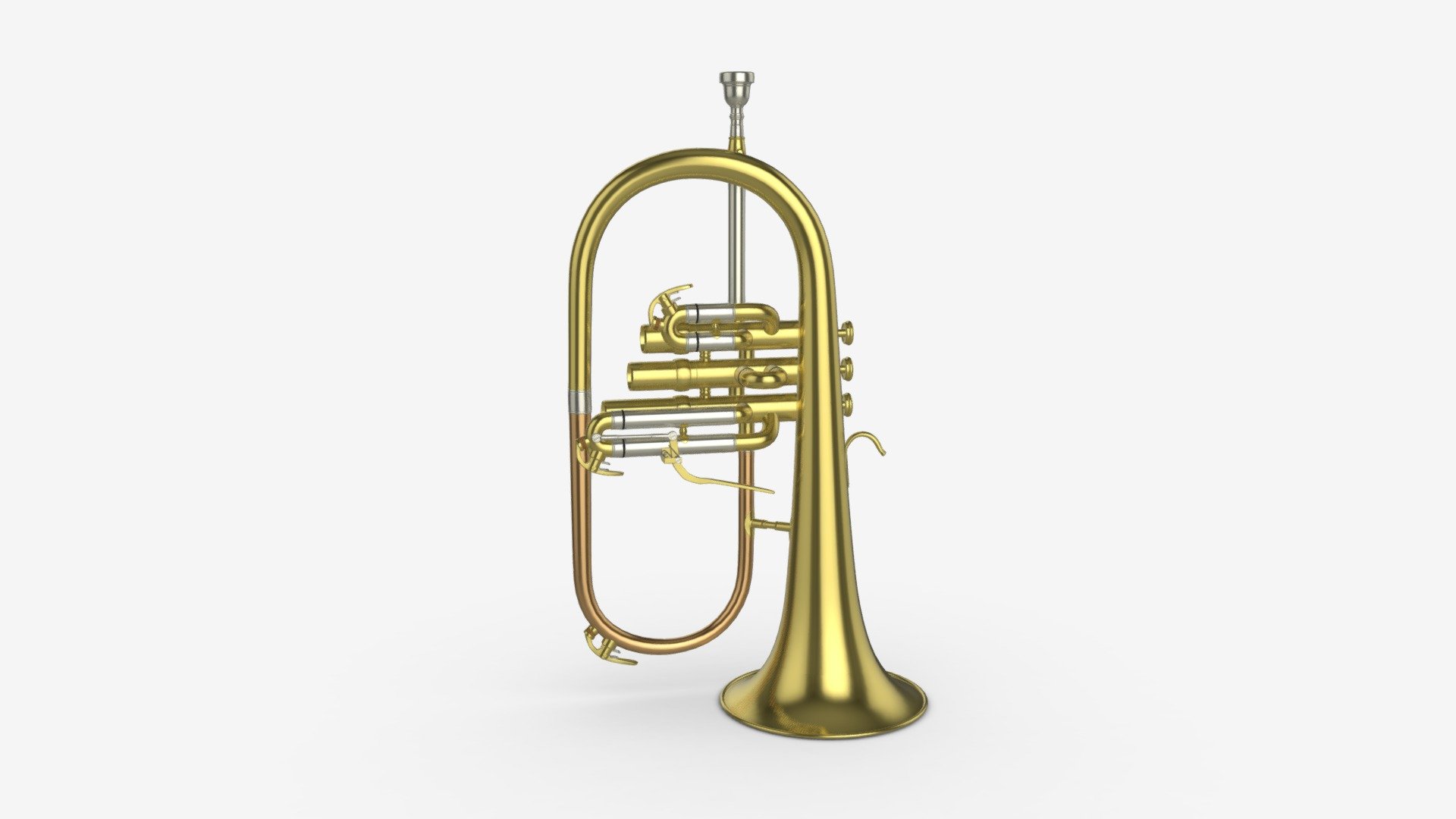 Brass bell flugelhorn 3d model