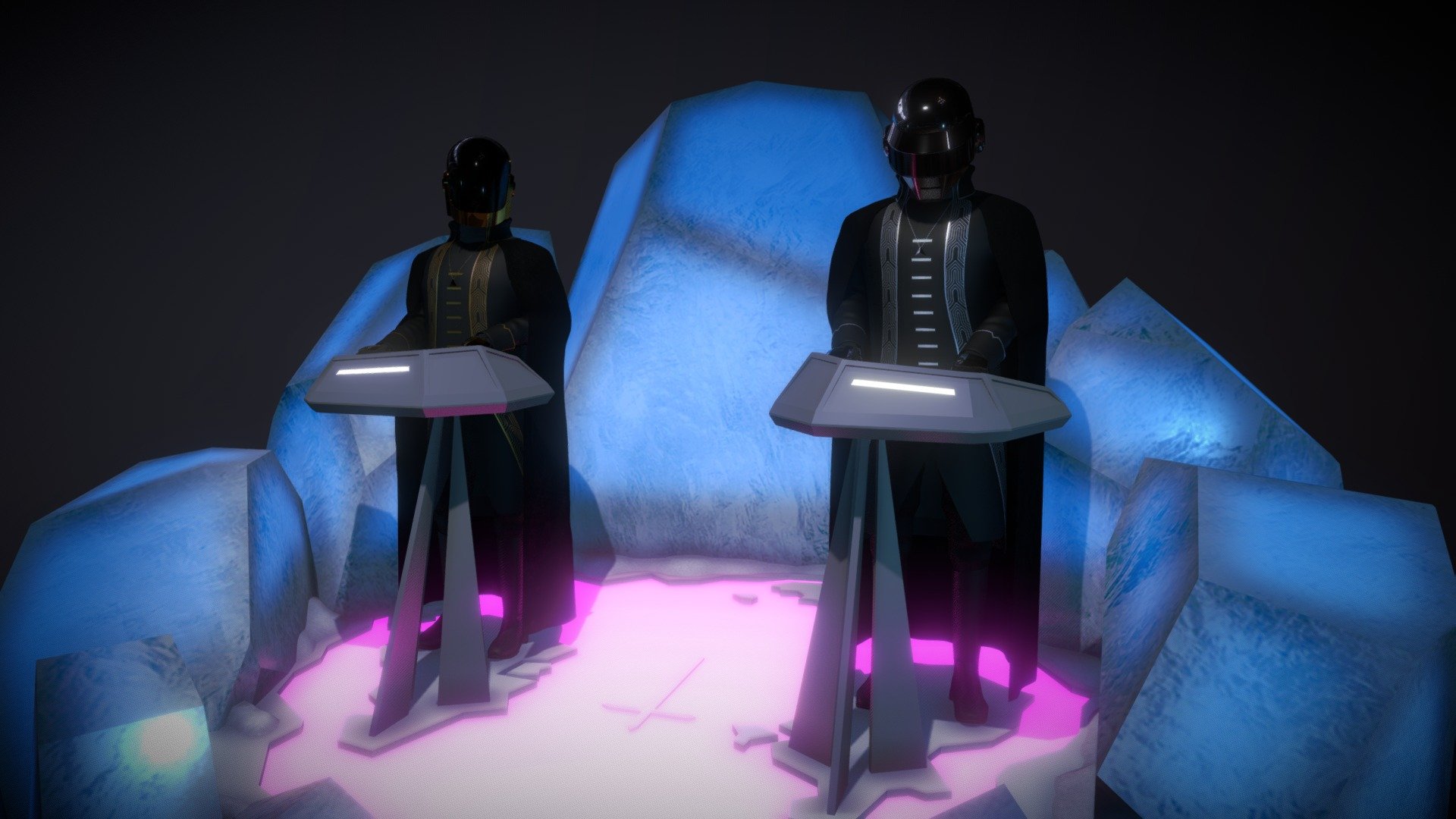 Daft Punk Grammy Awards 2017 3d model