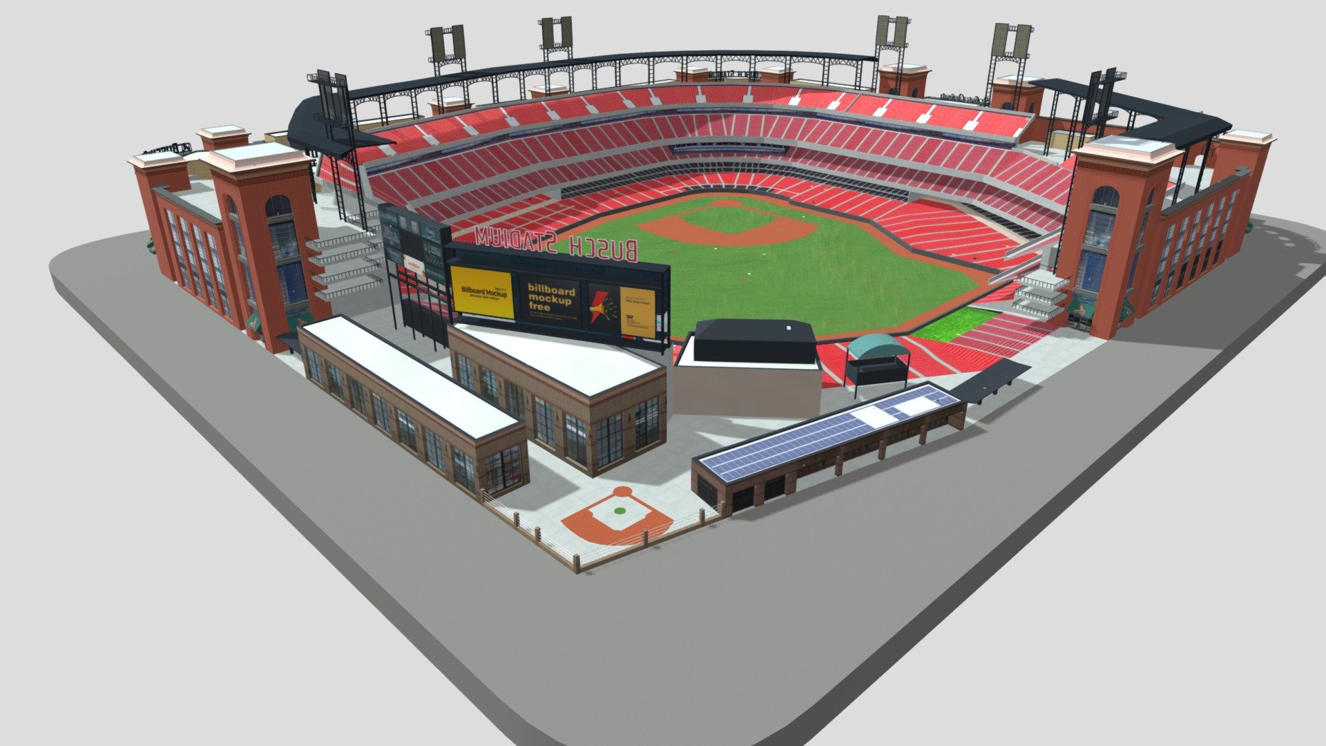 Busch Baseball Stadium 3d model