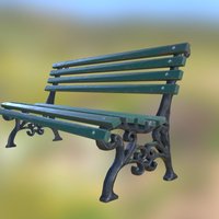 Old Park Bench Asset