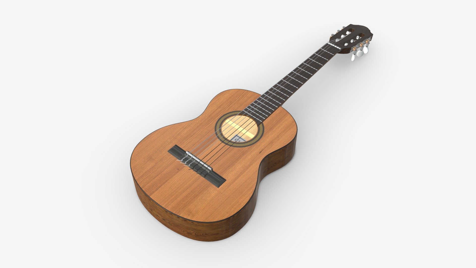 Classic acoustic guitar 02 3d model