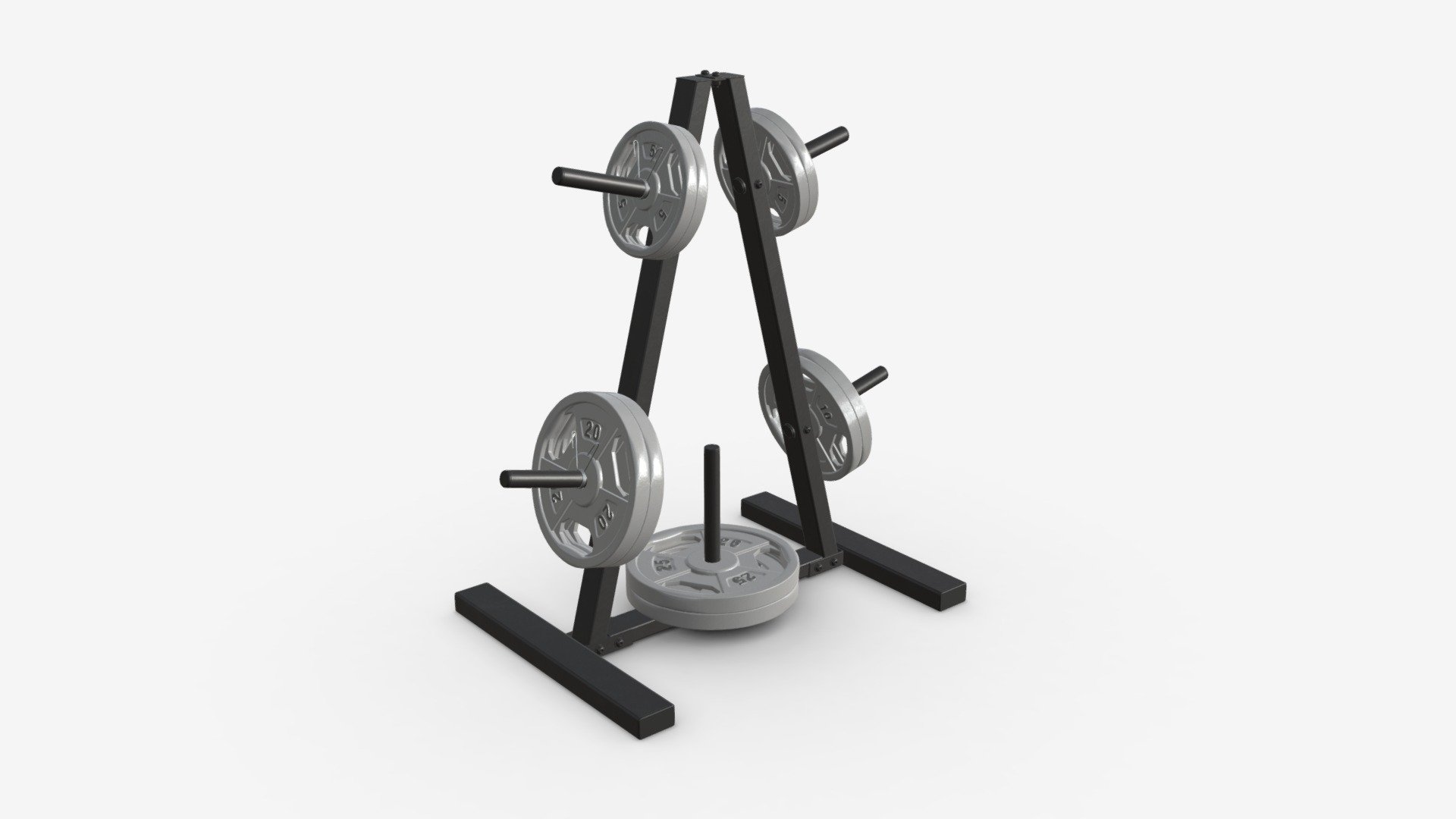 Exercise equipment storage rack 3d model