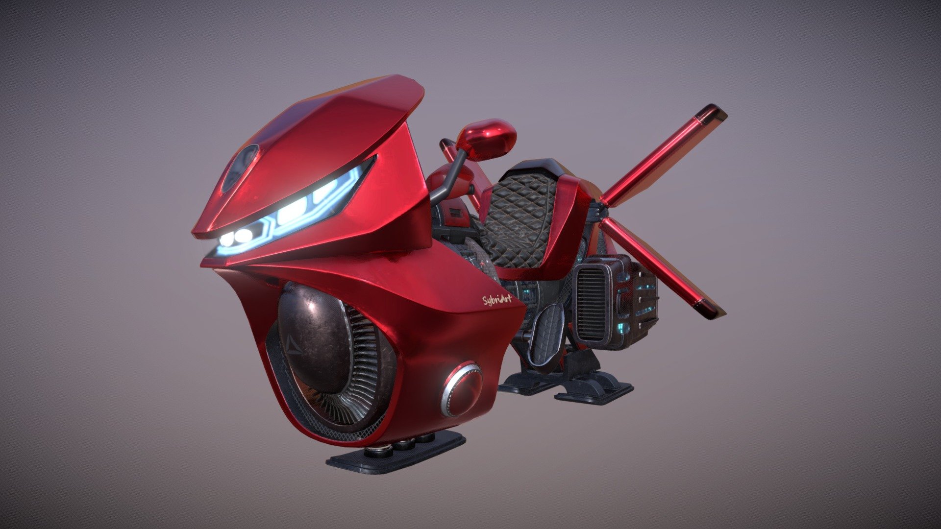 Sci-fi Motorcycle 3d model