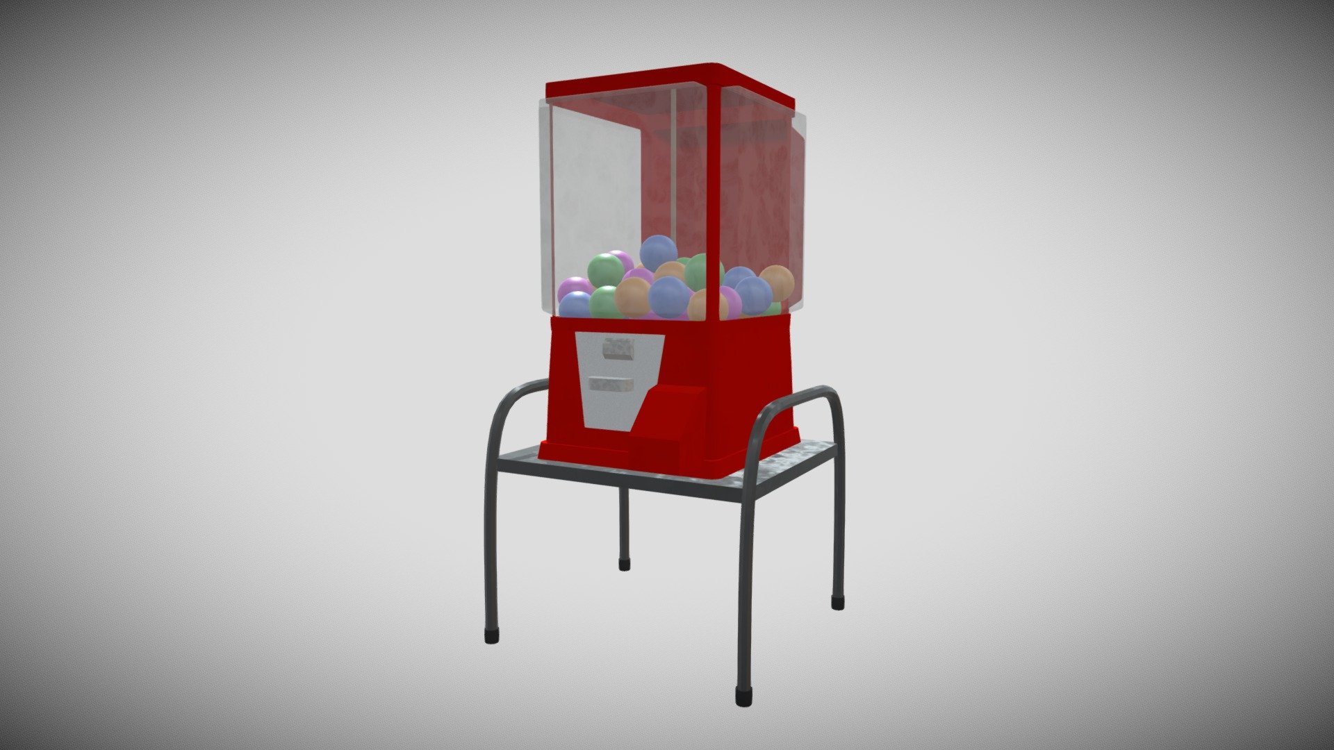 Japanese Retro Capsule Machine 3d model