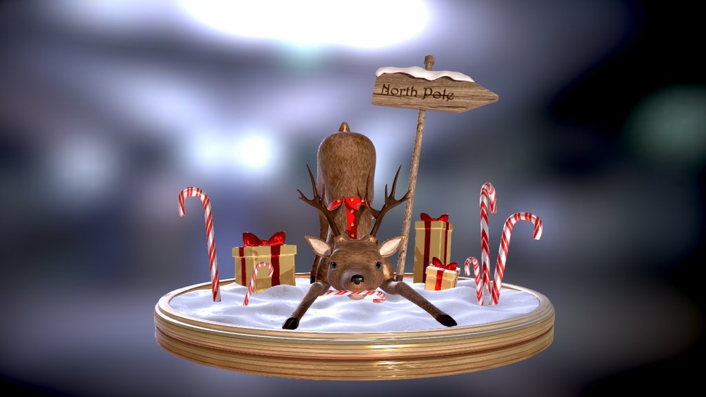 Christmas Reindeer 3d model