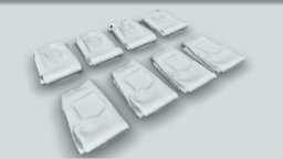 Folded Jeans 3D model