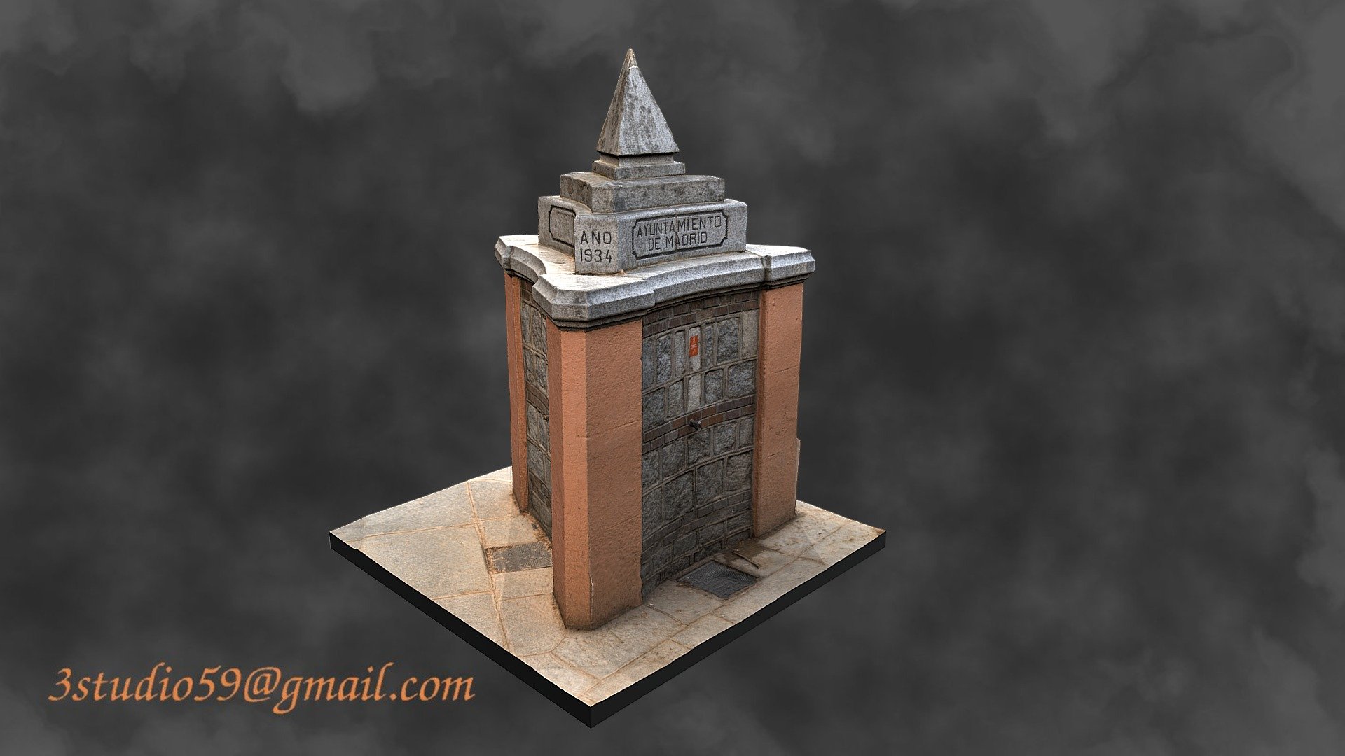 Triangle Fountain. Casa de Campo. Madrid 3d model