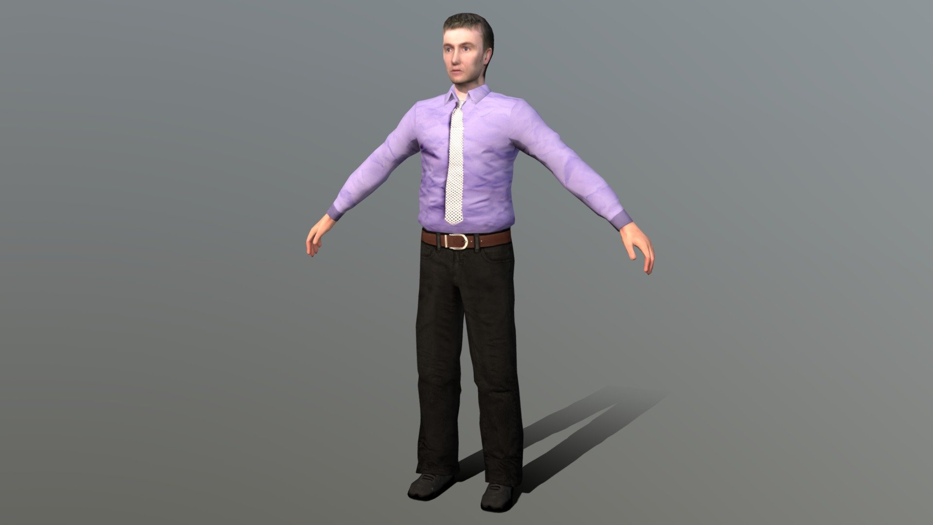 Male LowPoly (Rigged) 3d model