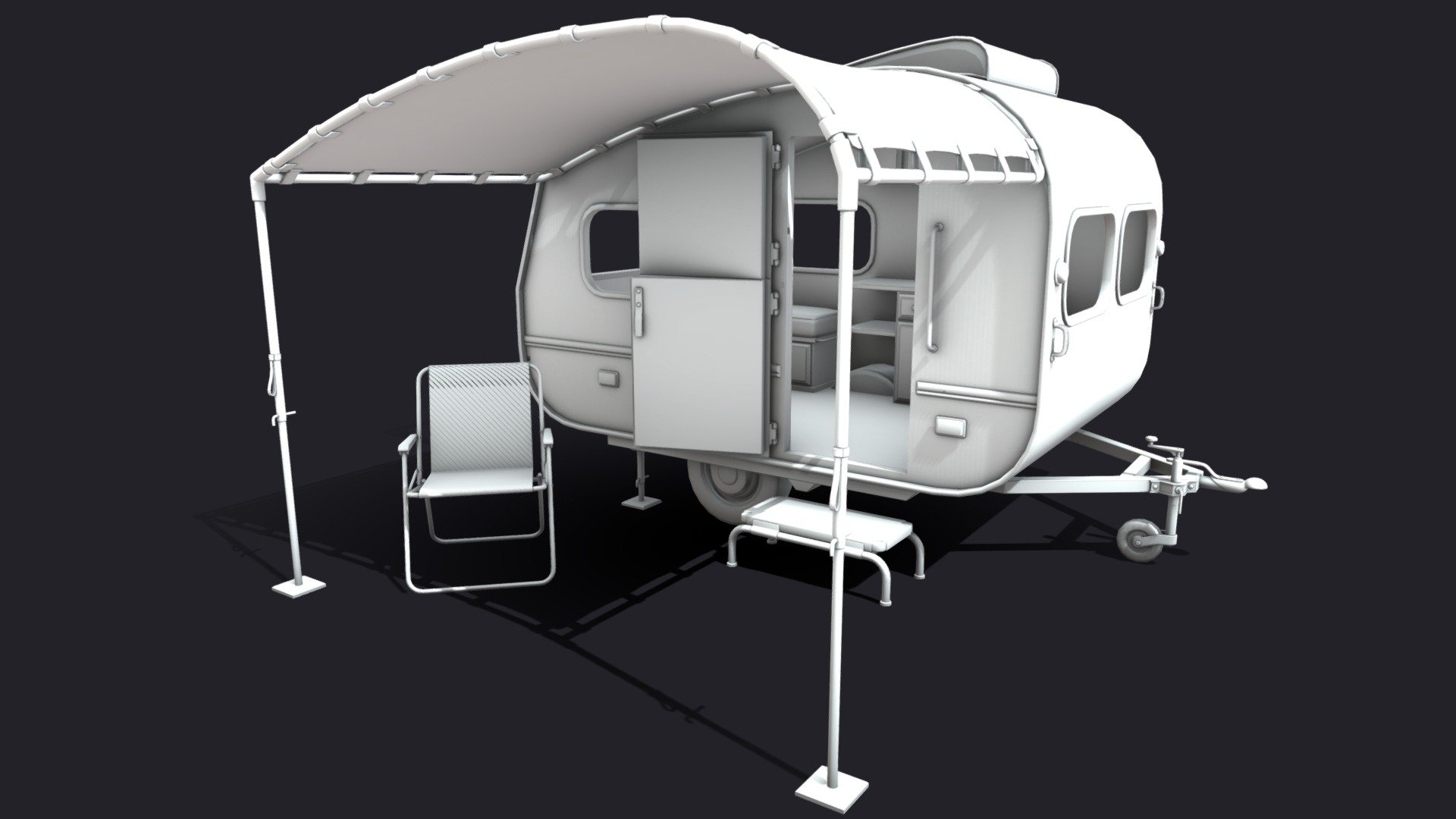 Camper Trailer 3d model