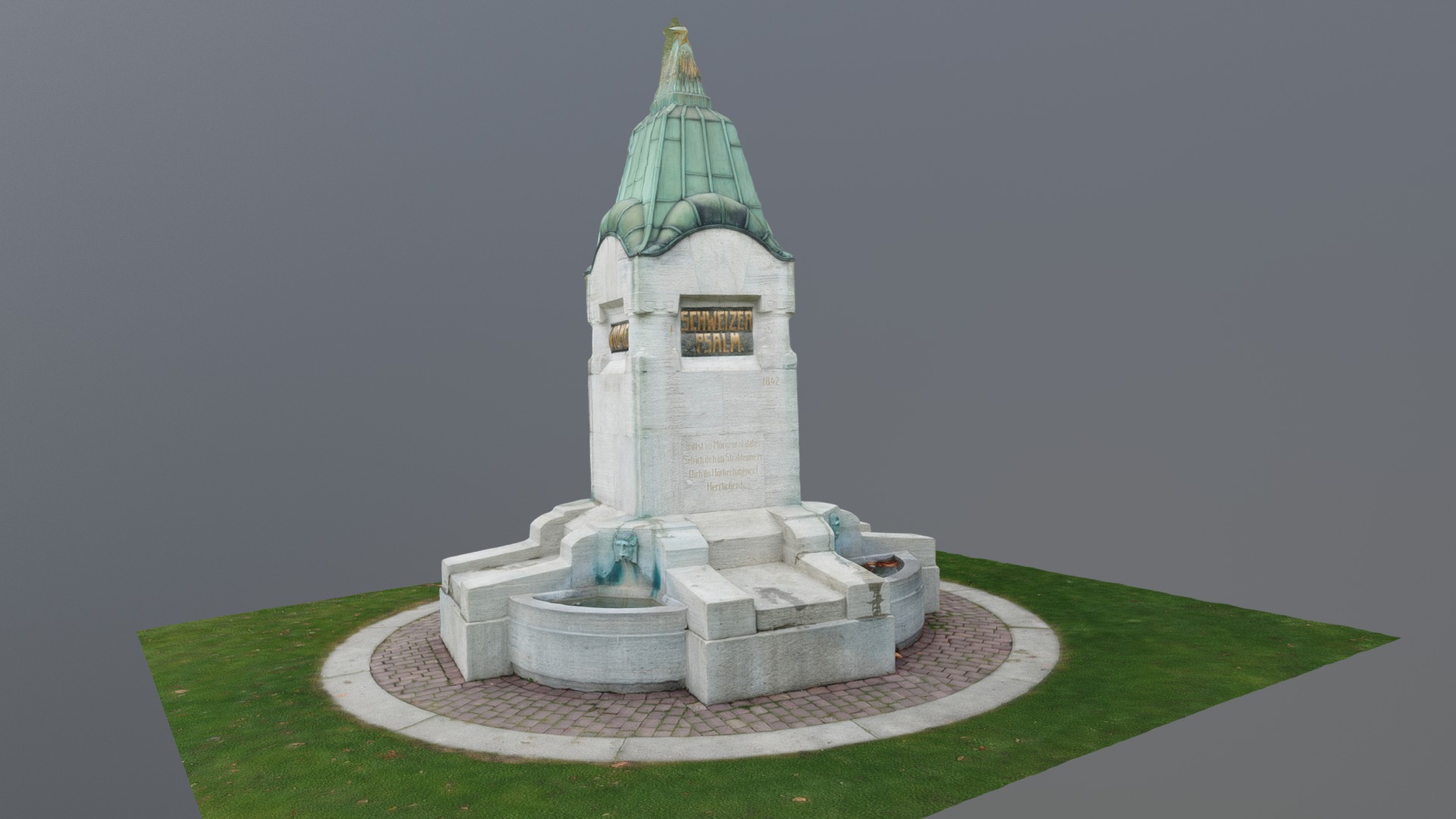 Fountain memorial Zwyssig-Widmer 3d model