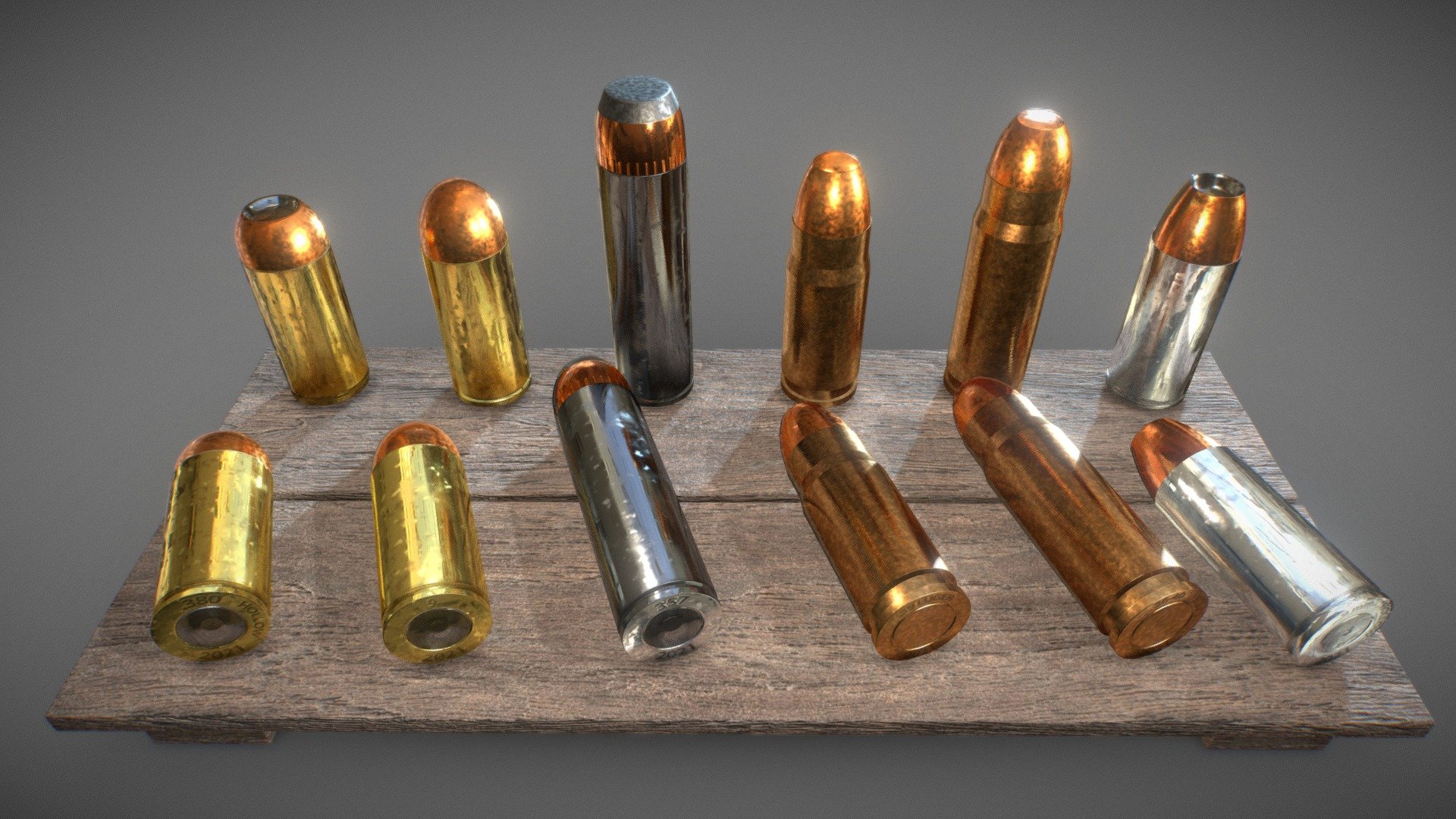 Game Art: Handgun Ammo Set 3d model