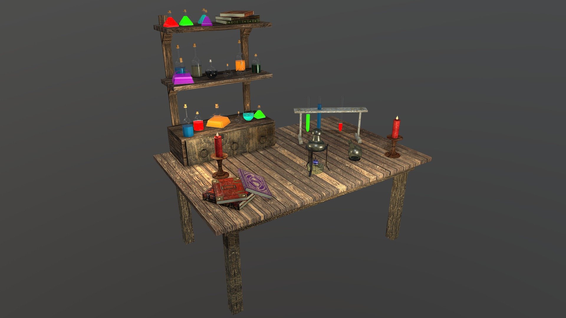 Fantasy Chemistry Table 3d model