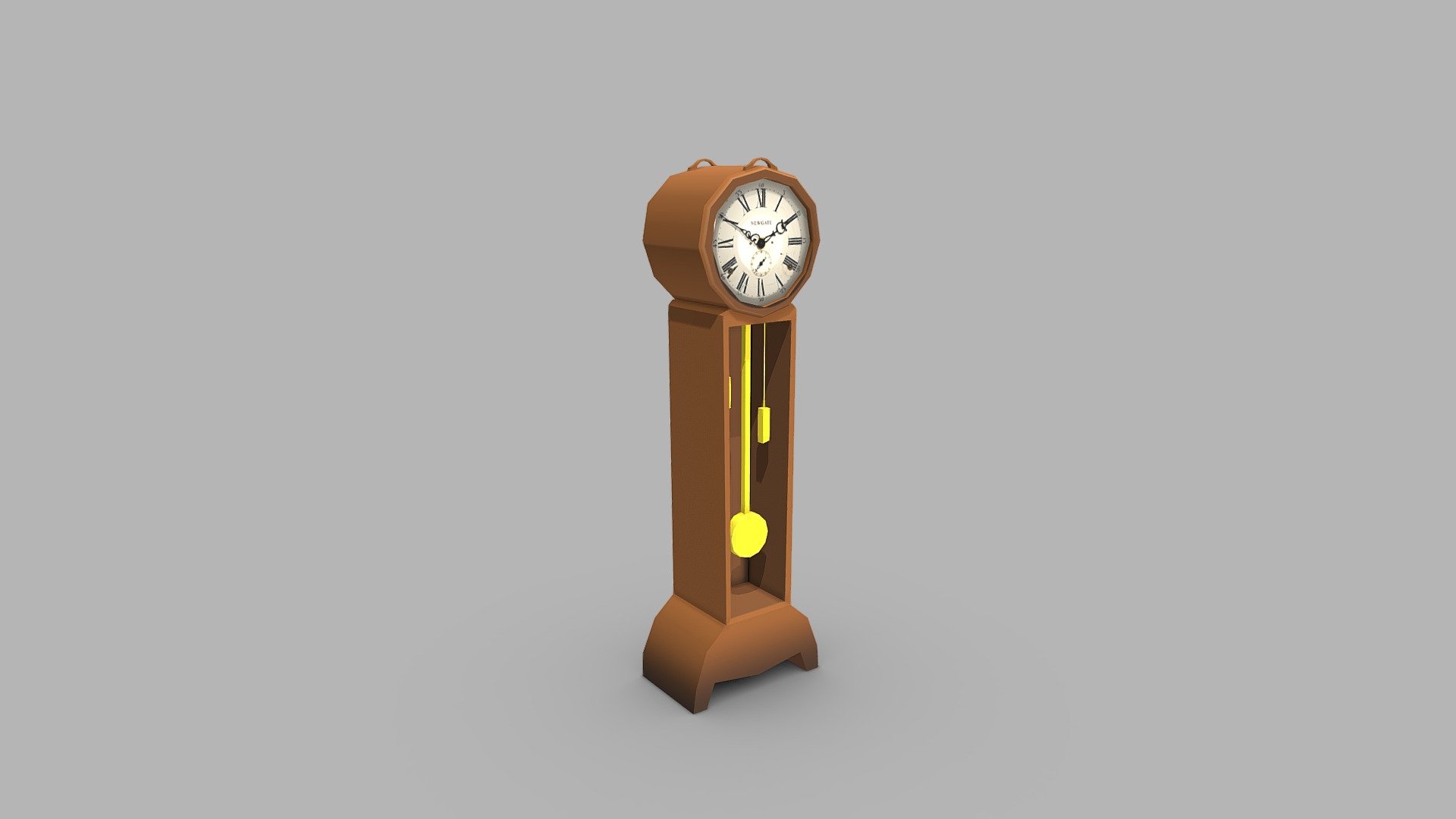 Grandfather Clock Stylized [Game Ready] 3d model