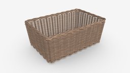 Rectangular wicker basket 01