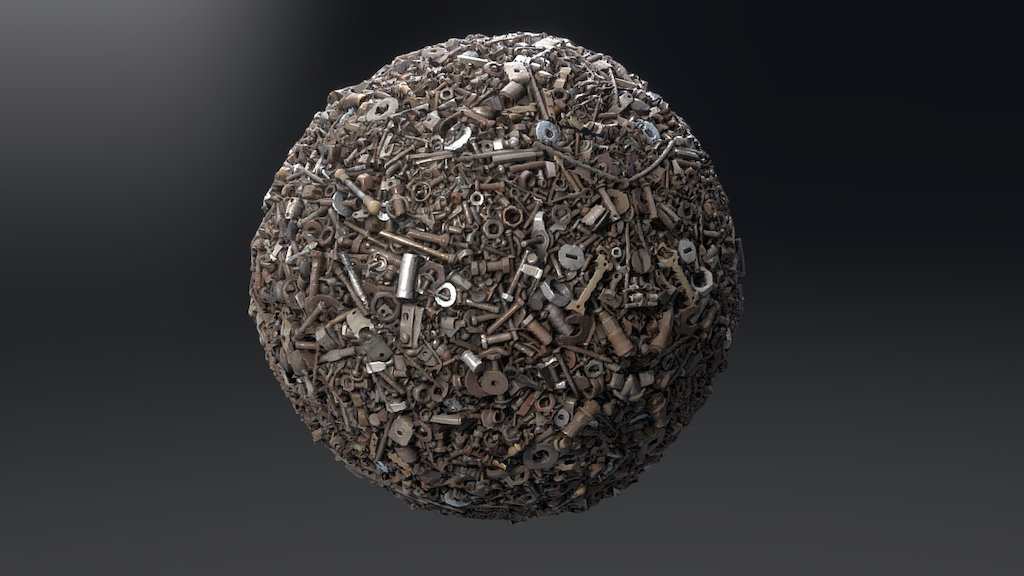 Metal garbage 3d model