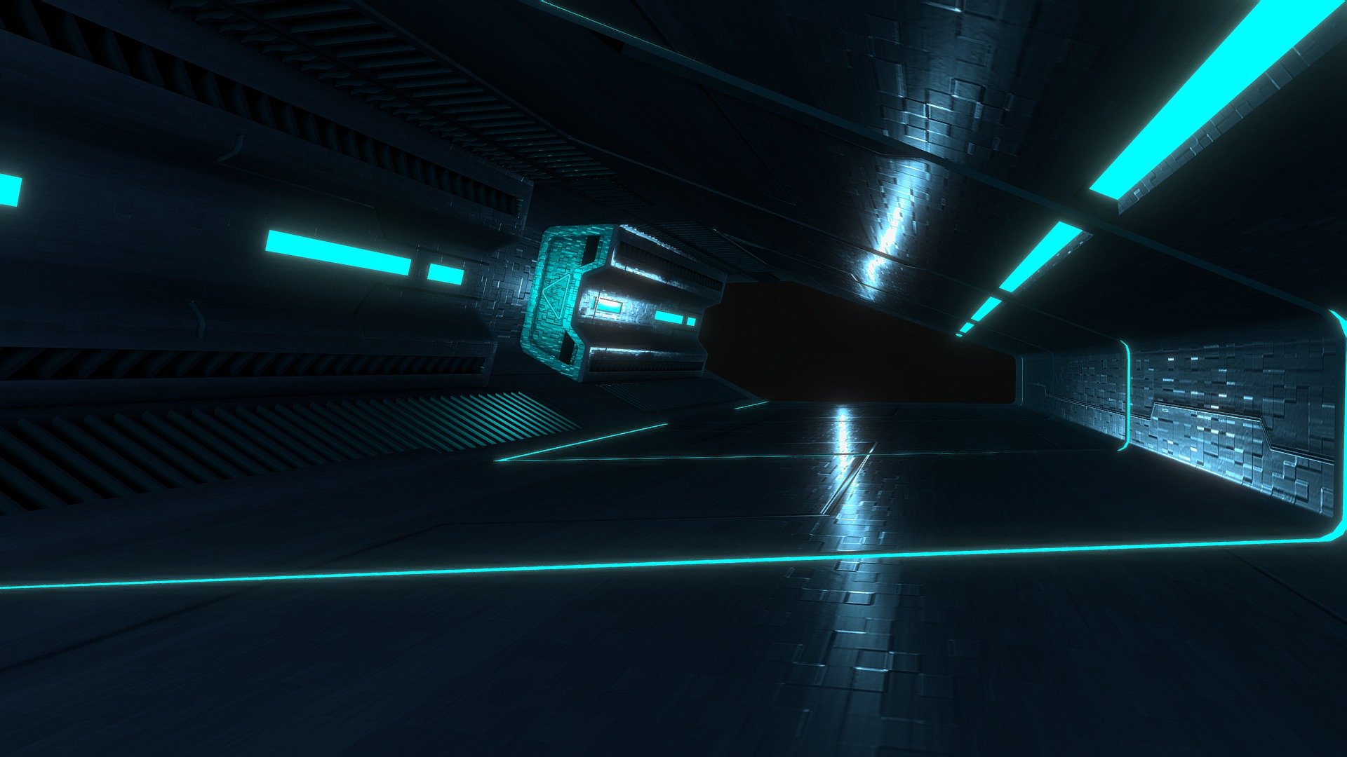 Tron tunnel 3d model