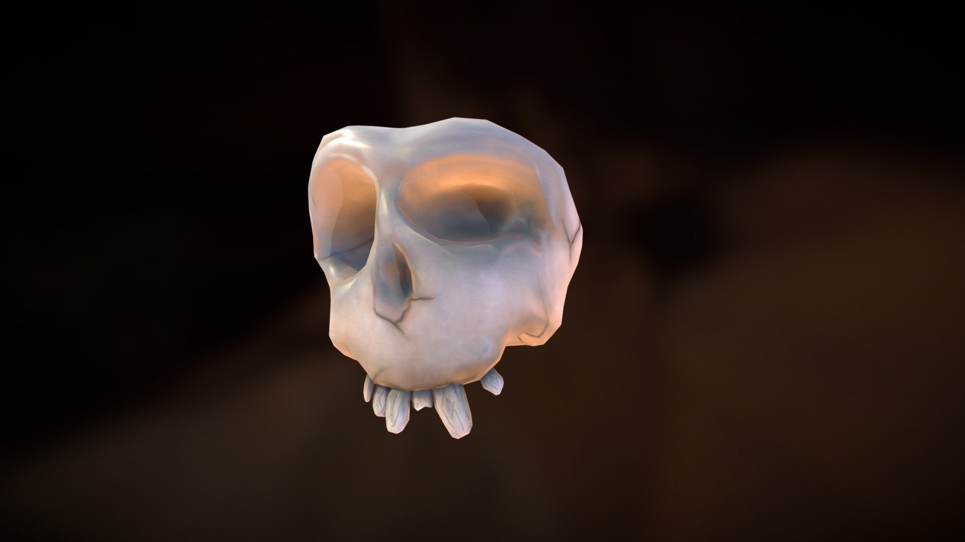 Cartoon Skull Test 3d model