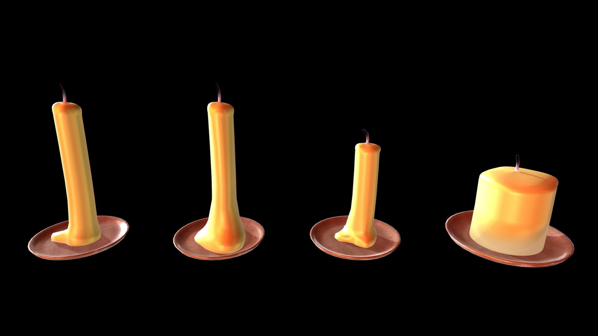 Candles 3d model