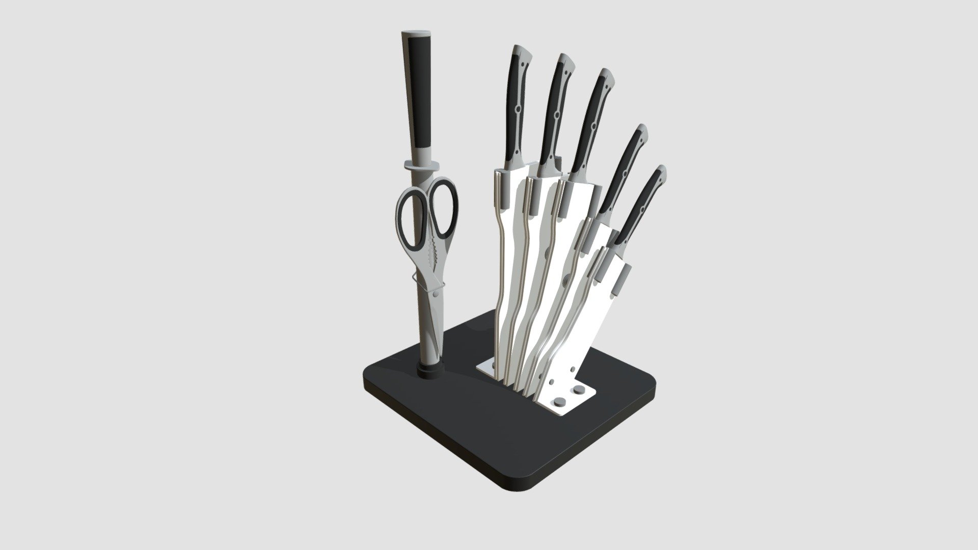 knife rack 3d model