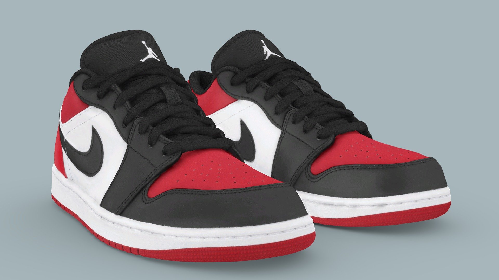 Nike Air Jordan 1 Low Bred Toe 3d model