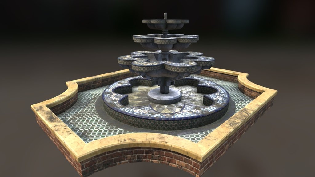 Arabic old fountaine 3d model