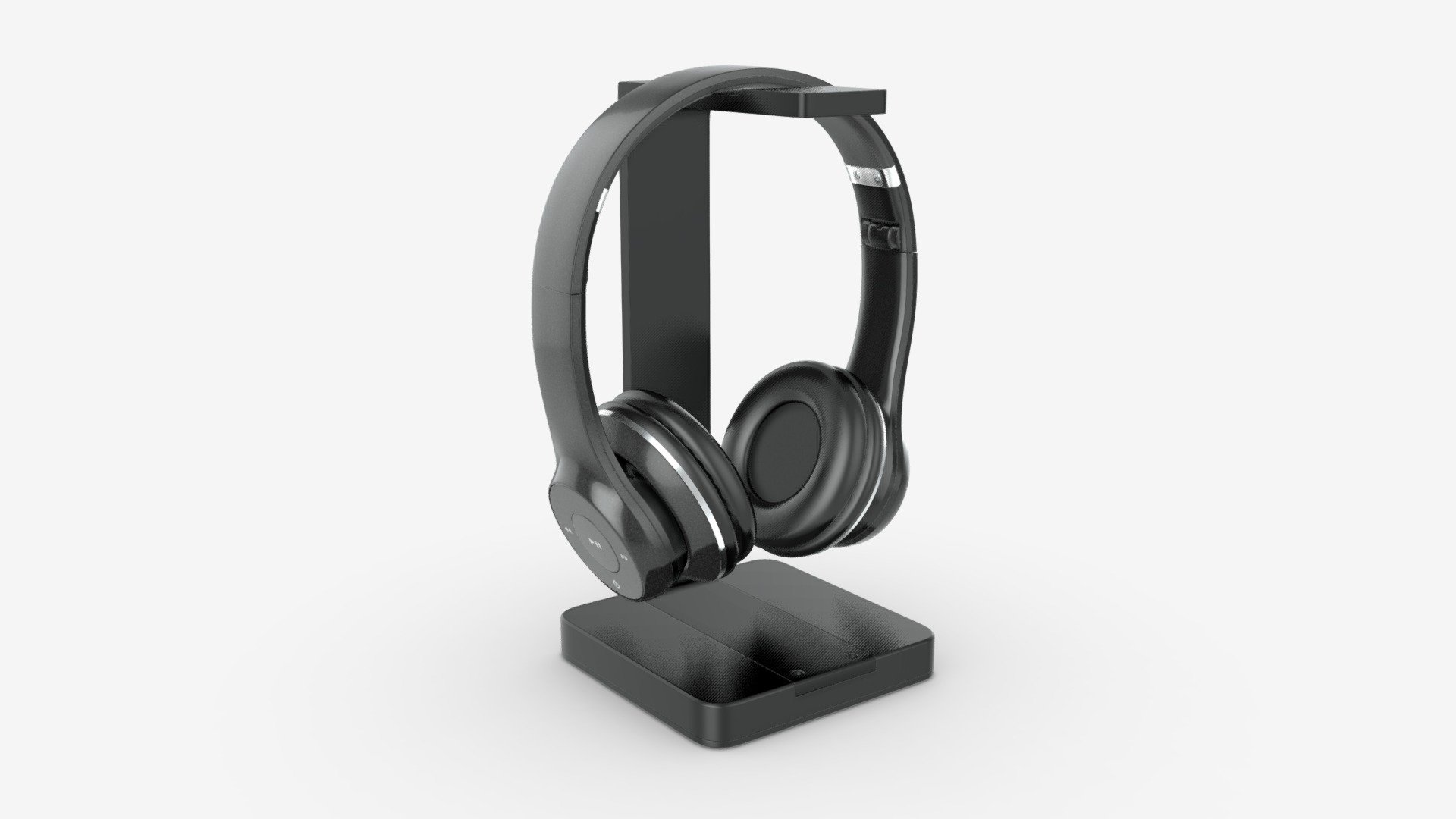 Headset Stand with Headphone 3d model