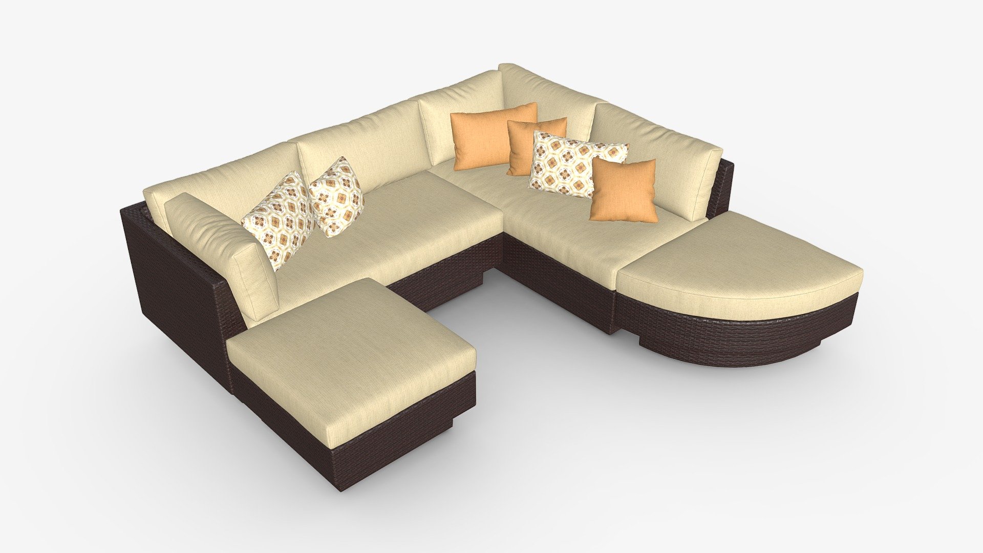 Garden furniture set Stella 3d model