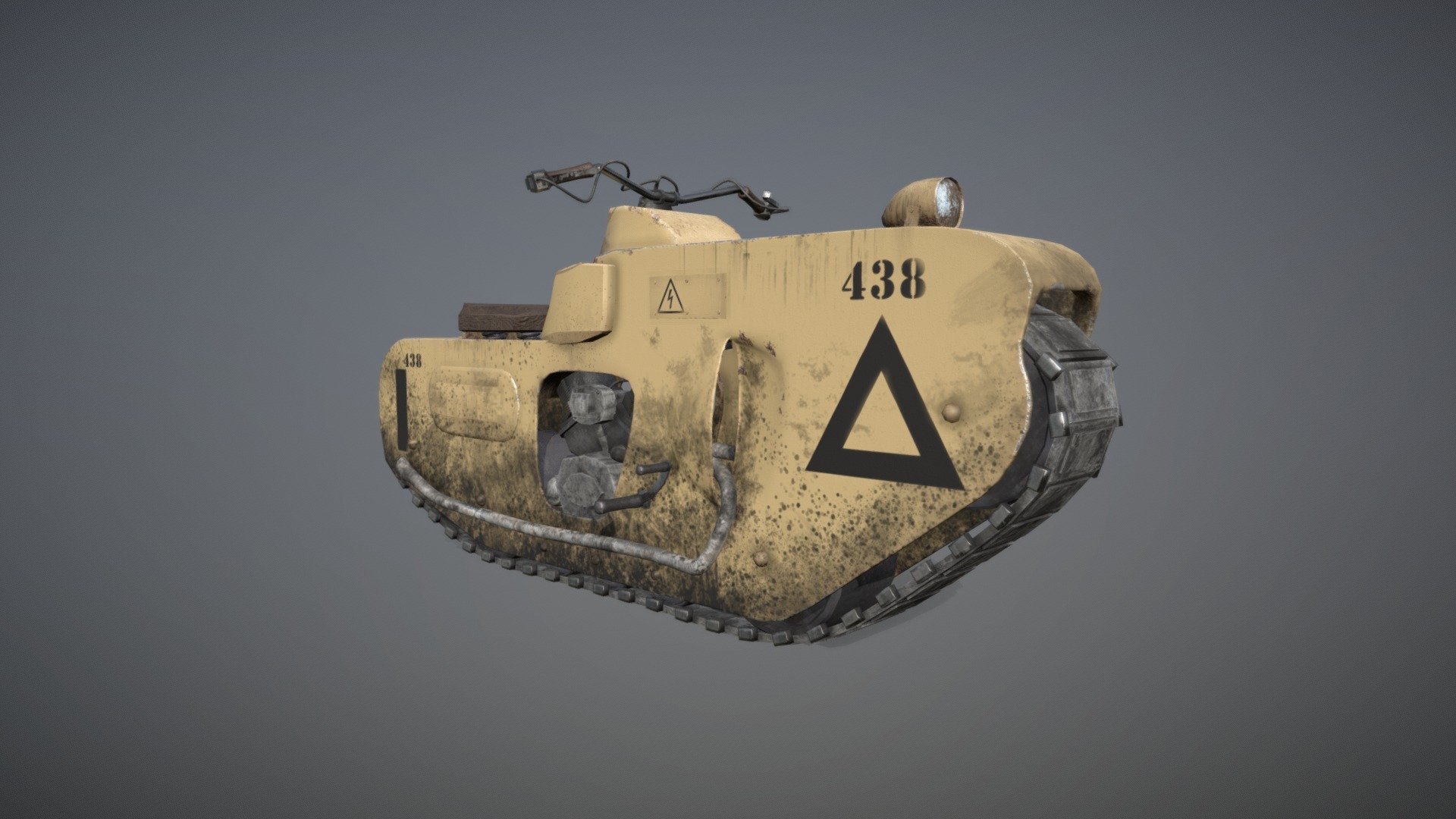 1939 Lehaitre tank bike 3d model