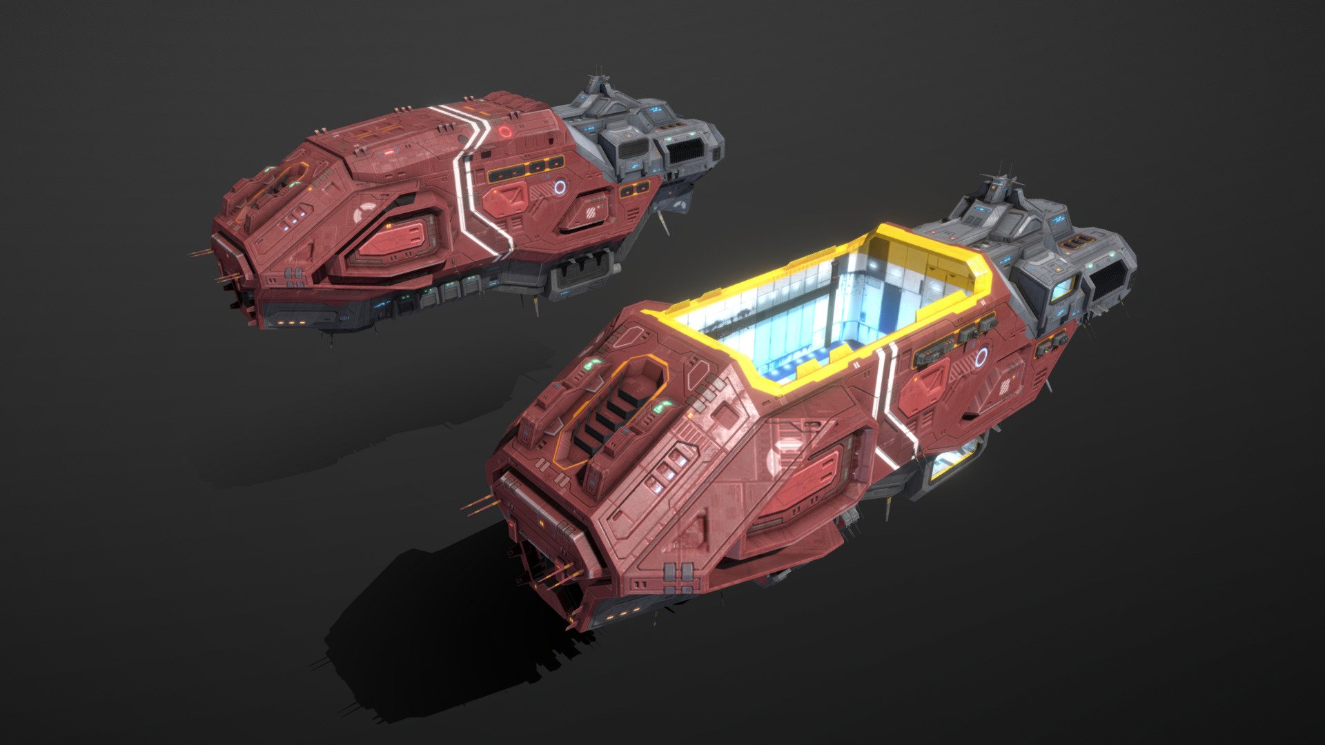 Scifi Mobile Shipyard Class II 3d model