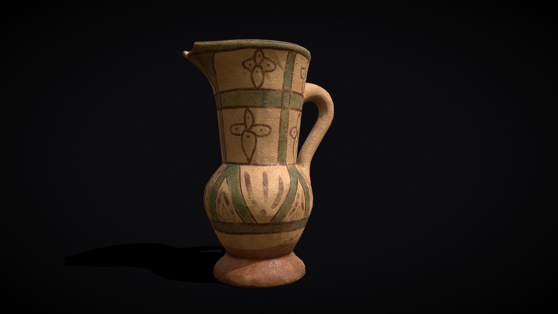 Hand Painted Amphora 3d model