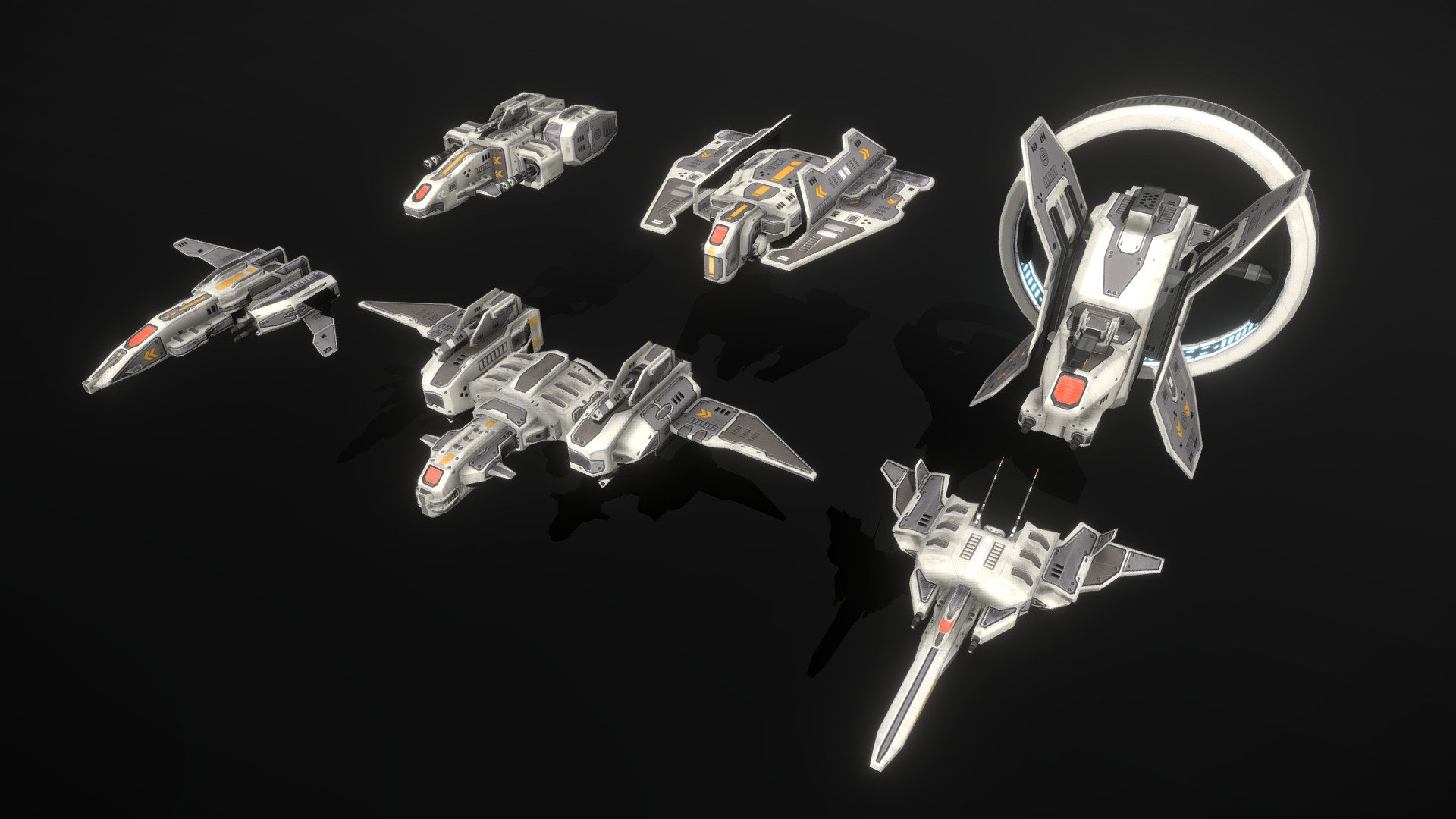 Fighter + Corvette Construction Kit 3d model