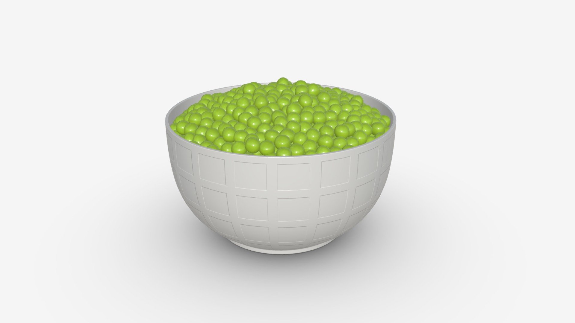 peas in bowl 3d model