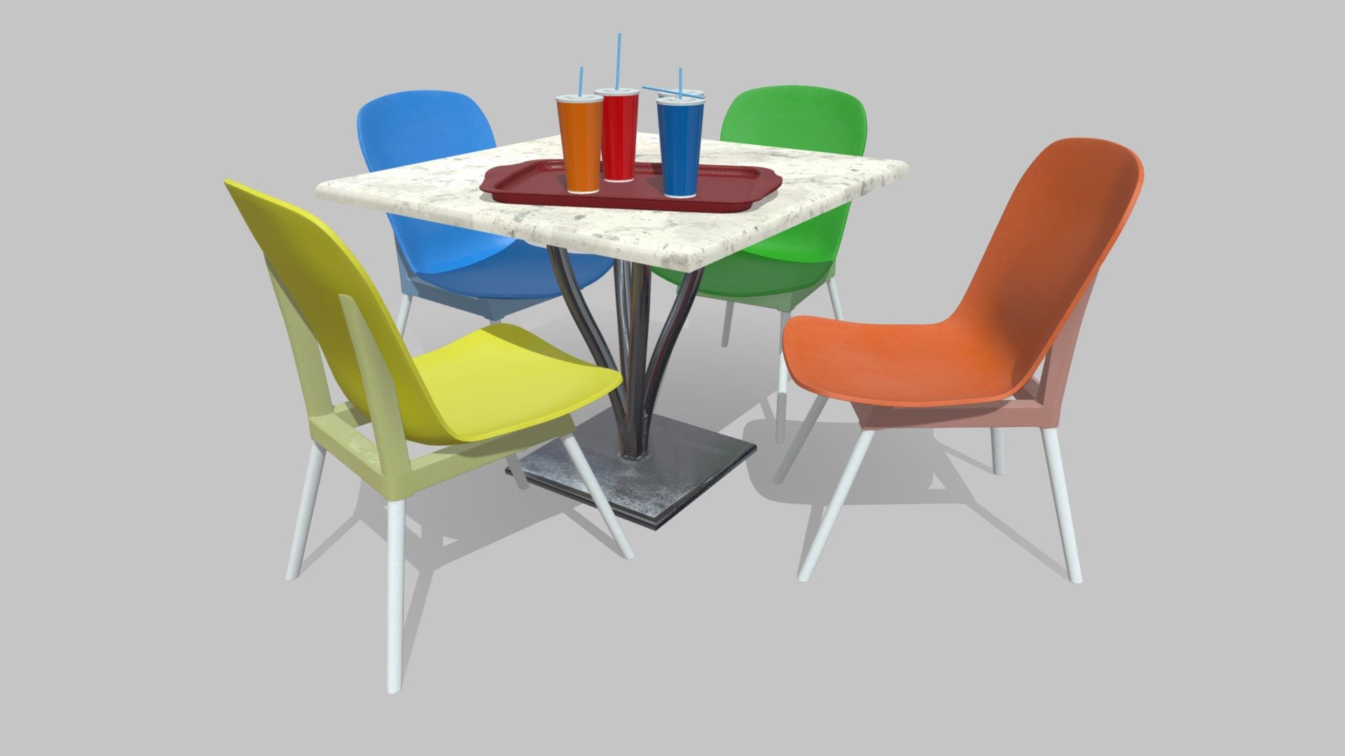 Cafe table 3d model