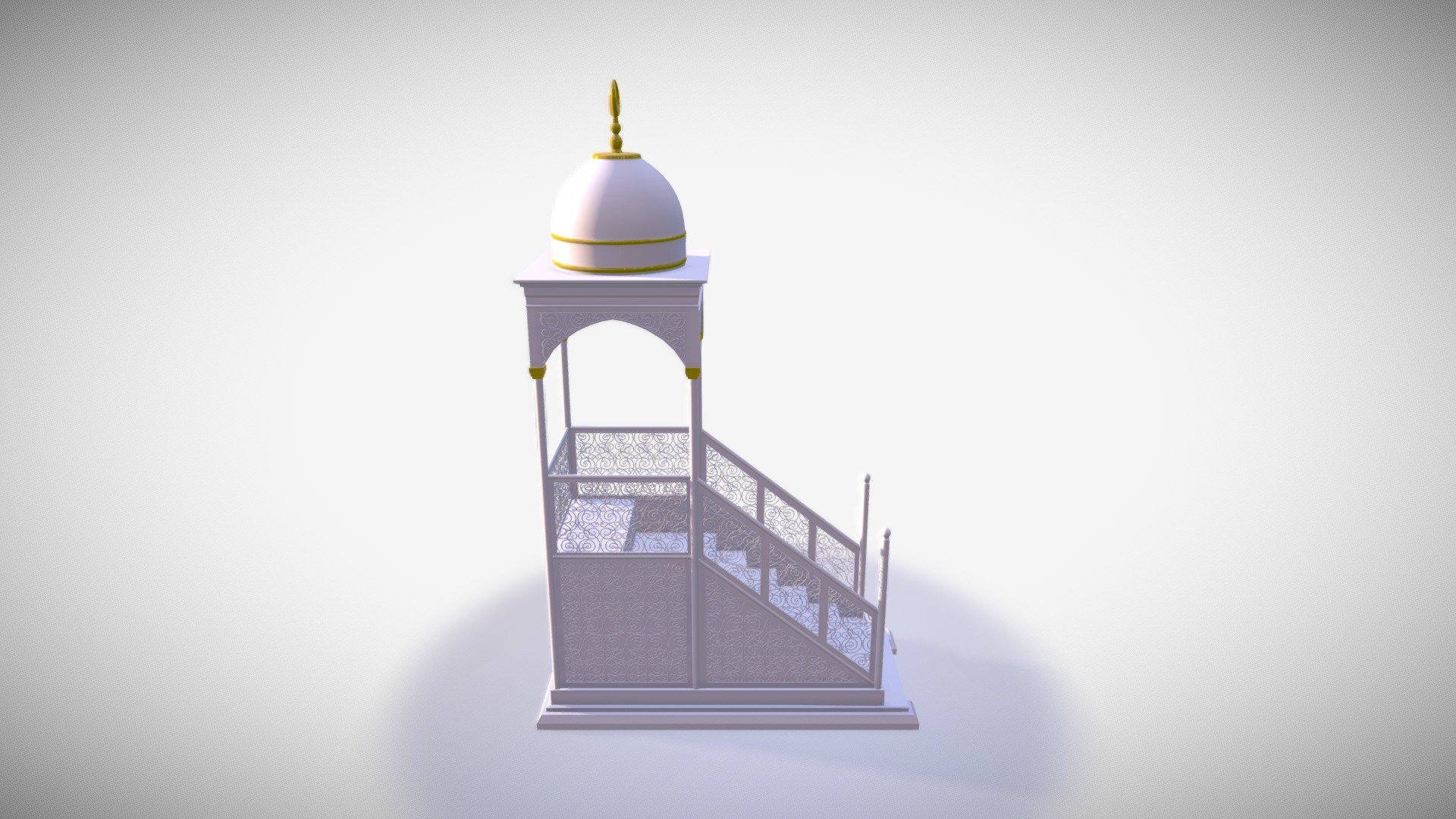 Mimbar Masjidil Haram 3d model