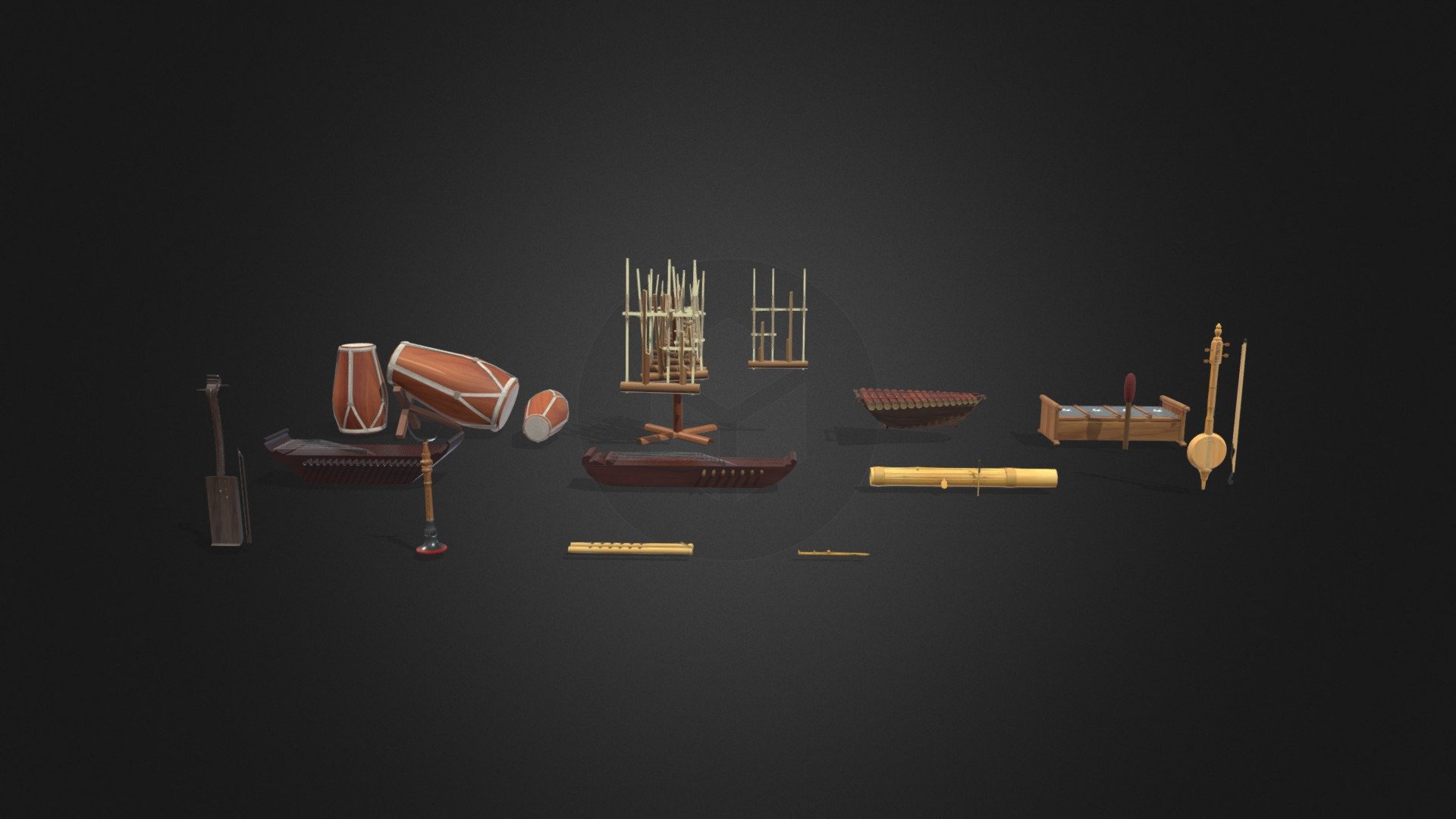 Sundanese musical instrument 3d model