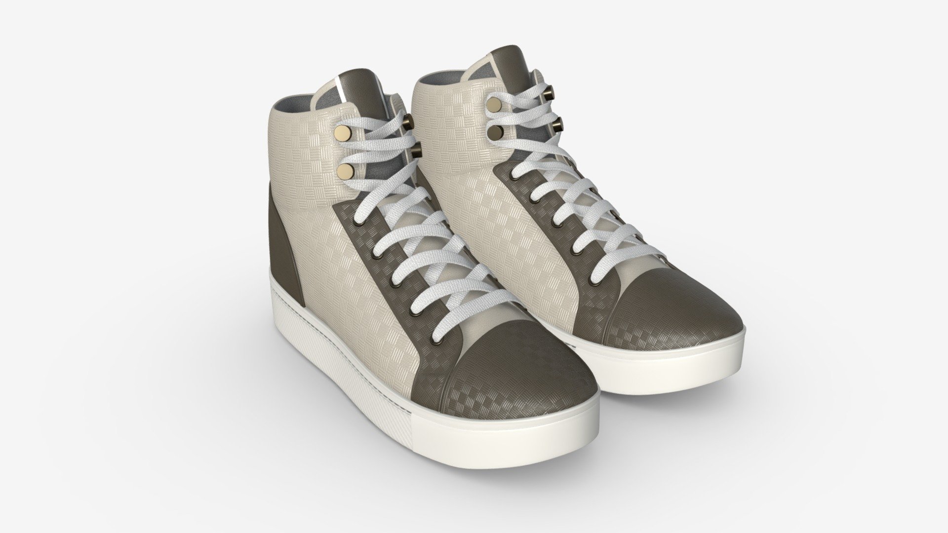 High-top Sneakers 3d model