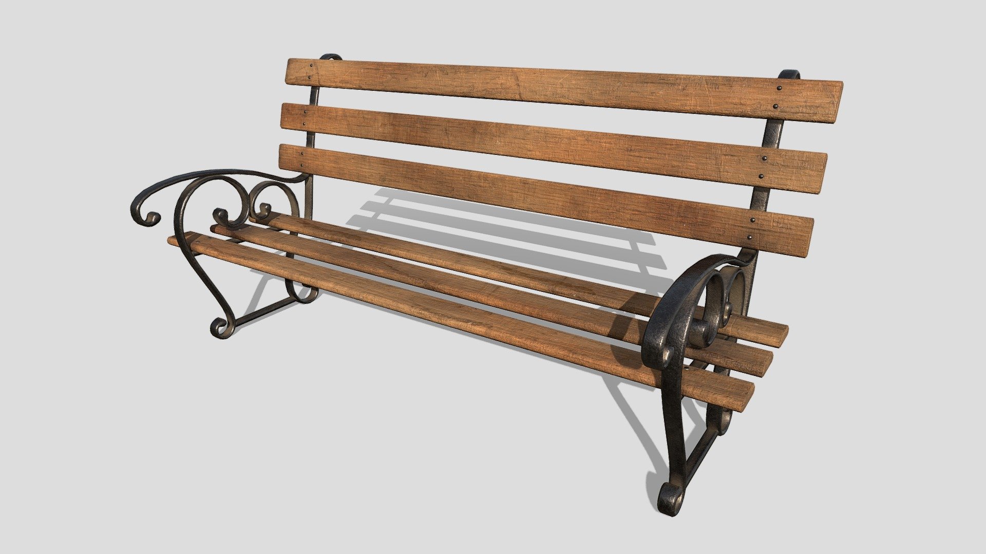 Park Bench 3d model