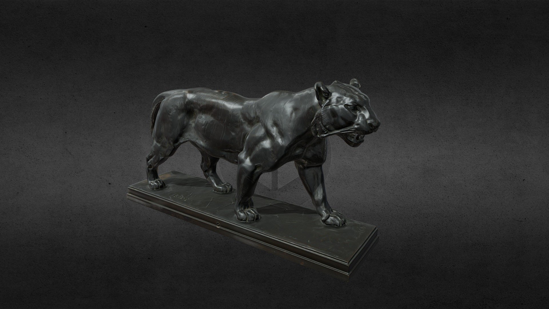 Tiger walking, Antoine-Louis Barye 3d model