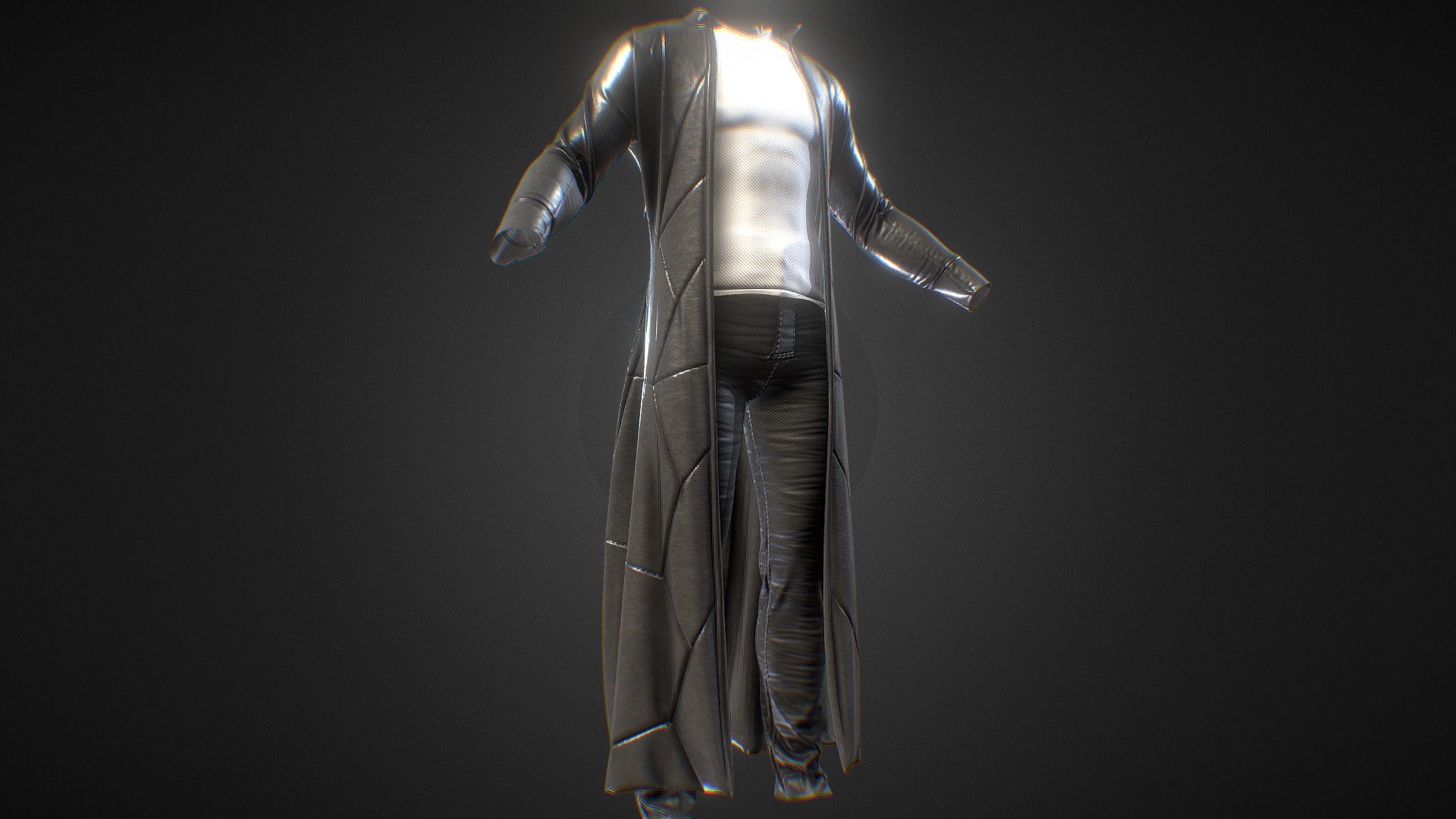 a set of clothes "maniacs cloak" HIGH POLY 3d model