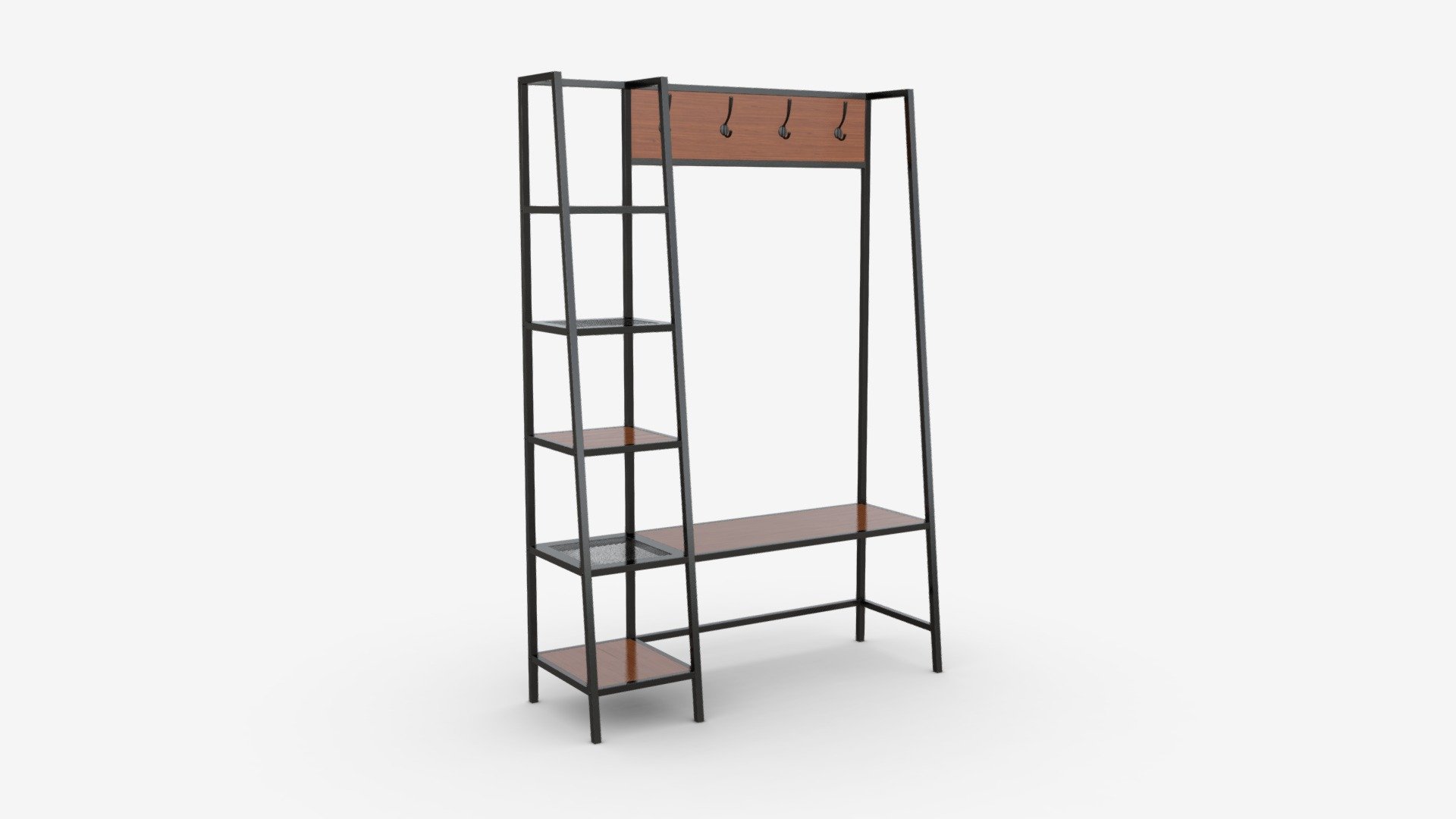 Hallway shelf organizer Walker Edison 3d model