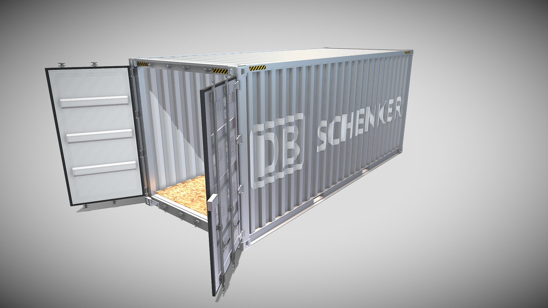 20ft Shipping Container DB Schenker 3d model